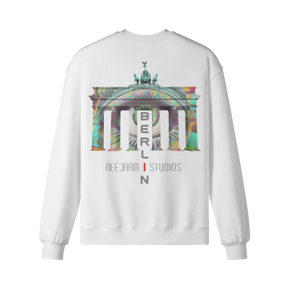 No.7204 | LES LUMIÈRES DE LA PORTE DE BRANDENBOURG | SWEAT-SHIRT SURDIMENSIONNÉ | UNISEXE | ÉDITION LIMITÉE