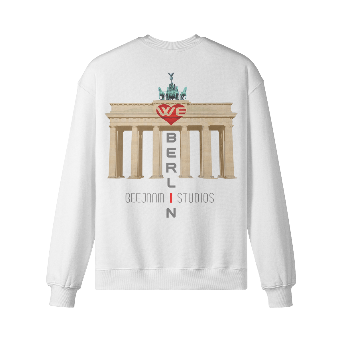 No.7209 | LES LUMIÈRES DE LA PORTE DE BRANDENBOURG | SWEAT-SHIRT SURDIMENSIONNÉ | UNISEXE | ÉDITION LIMITÉE