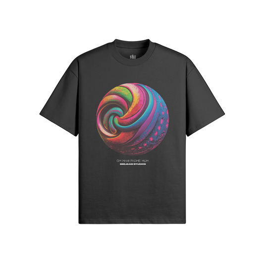 No.4003 | MANTRA GLOBES | OVERSIZED TEE | UNISEX | LIMITED EDITION