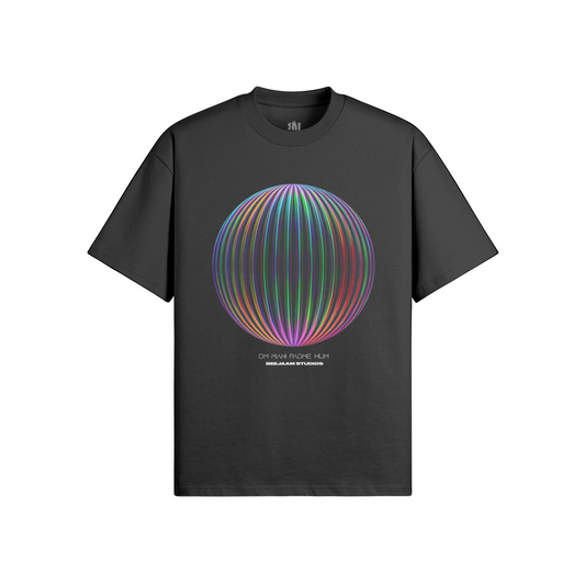 No.4018 | MANTRA GLOBES | OVERSIZED TEE | UNISEX | LIMITED EDITION